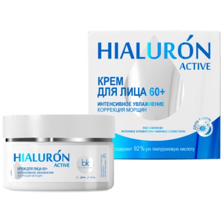 BELKOSMEX Крем для лица Hialuron Active 60+ интенсивное увлажнение коррекция морщин