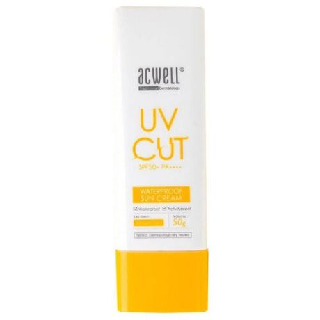 Acwell крем UV Cut Waterproof Sun Cream, SPF 50, 50 мл, 1 шт