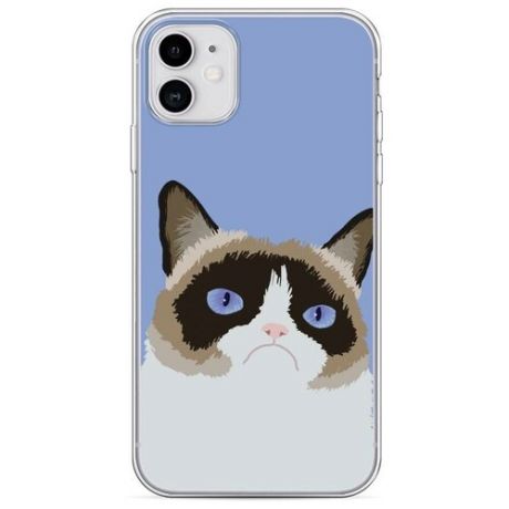 Силиконовый чехол "Мем грустный кот" на Apple iPhone 11 / Айфон 11