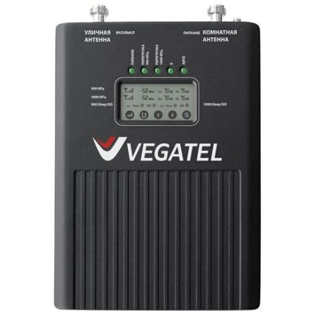 Усилитель сотовой связи 2G и интернета 3G, 4G, LTE двухдиапазонный. Репитер VEGATEL VT3-900E/1800 (LED). Площадь действия до 1000 м2