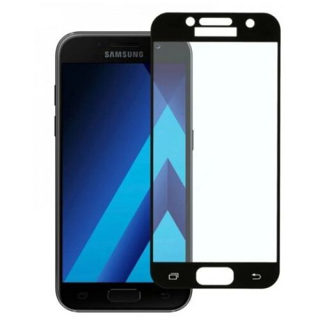 Защитное стекло на Samsung A320F, Galaxy A3 (2017), 3D Fiber, черный