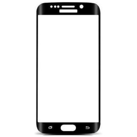 Защитное стекло на Samsung G925F, Galaxy S6 Edge, с загибом, черное