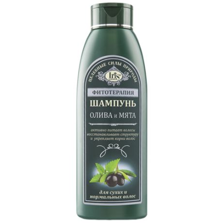IRIS cosmetic шампунь Фитотерапия Олива и мята для сухих и нормальных волос, 500 мл