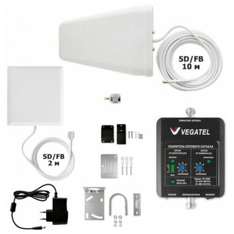 Усилитель сигнала сотовой связи 2G 3G - Комплект VEGATEL VT1-900E-kit (дом, LED)
