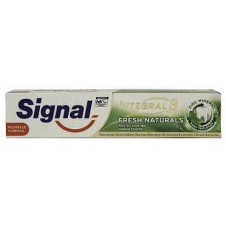Зубная паста Signal Integral 8 на основе цинка Pro Time, 75 мл