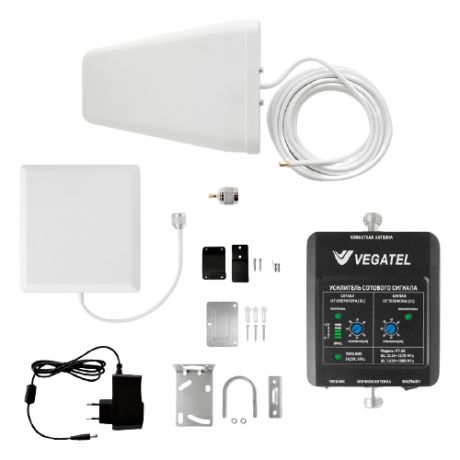 Готовый комплект усиления сотовой связи VEGATEL VT-3G-kit (дом, LED)