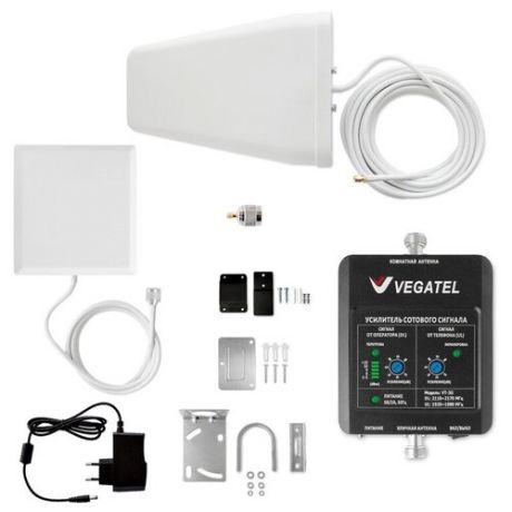 Комплект Усиления сотового сигнала (Репитер) 3G 2100МГцVEGATEL VT-3G- kit (дом, LED)