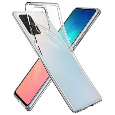 Прозрачный силиконовый чехол для телефона Samsung S10 Lite / Прозрачный чехол Самсунг Галакси С10 Лайт / Ультратонкий Premium силикон с протекцией от прилипания (Прозрачный)