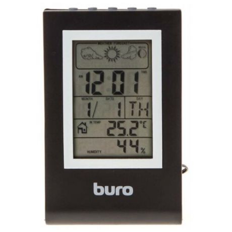 Метеостанция Buro H117AB, черный/серебристый