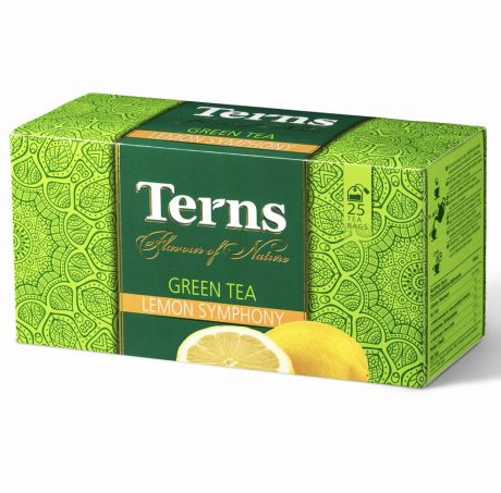 Terns Lemon Symphony, чай зеленый ароматизированный, 25 саше