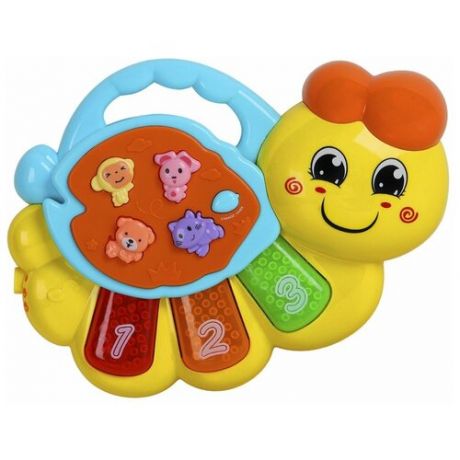 Интерактивная развивающая игрушка Smart Baby Гусеница JB0333408, желтый