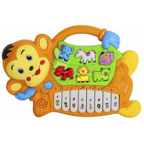 Интерактивная развивающая игрушка Smart Baby Обезьяна JB0333395, коричневый