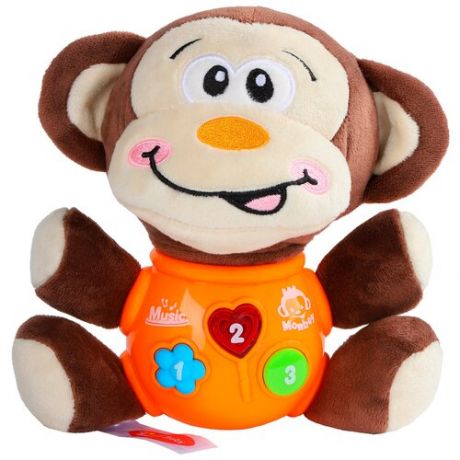 Интерактивная развивающая игрушка Smart Baby Обезьяна JB0333391, коричневый