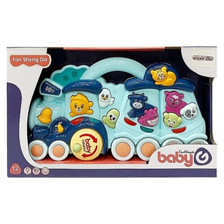 Интерактивная развивающая игрушка everflo Baby Train, розовый