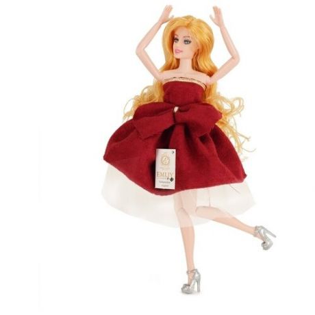 Кукла QIAN JIA TOYS Emily Бордо: Девушка с собачкой, 28 см, HP1110870