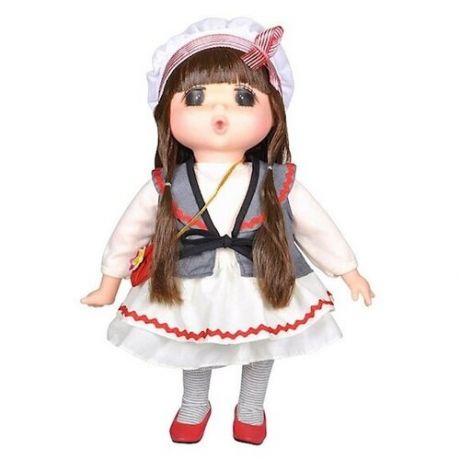 Кукла Akiba girl мягконабивная кукла 38 см в белом платье от 3 лет
