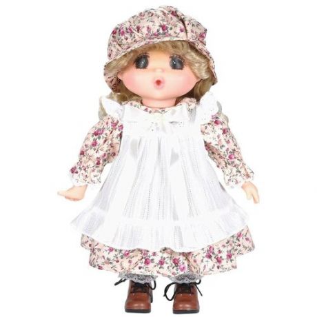 Кукла Akiba girl мягконабивная кукла 38 см в белом переднике от 3 лет