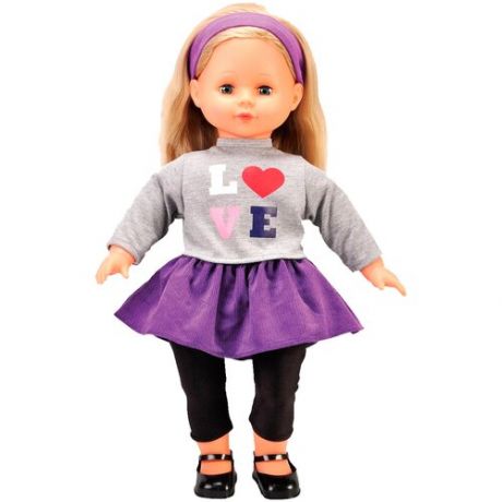 Карина мягконабивная кукла 50 см в платье и штанишках от 3 лет