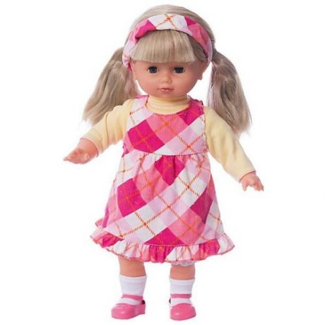 Helena мягконабивная кукла 40 см в клетчатом сарафане для детей от 3 лет