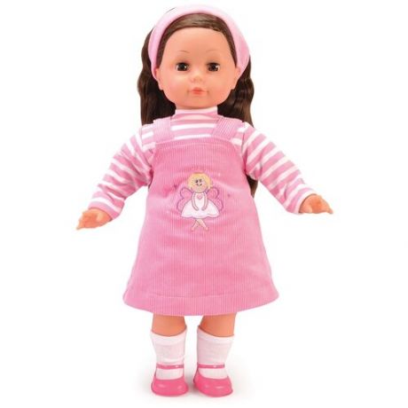 Наталья мягконабивная кукла 45 см брюнетка в розовом сарафане от 3 лет