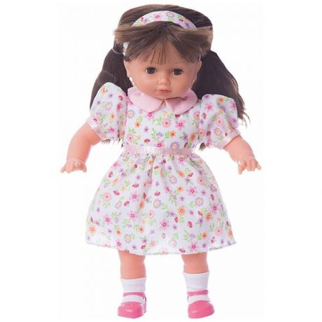Инна мягконабивная кукла ростом 40 см в платье с цветочками от 3 лет