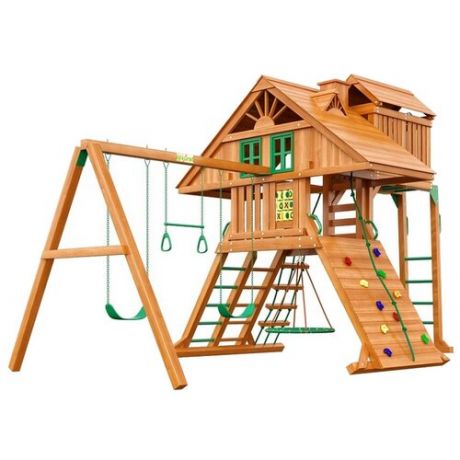 Детская деревянная площадка IgraGrad Premium Крепость Deluxe (спортивно-игровая площадка для дачи и улицы)