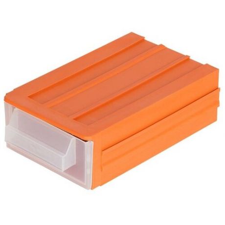 Модульный контейнер для мелочей "Gamma", пластик, 14,5x8,7x4,2 см, цвет: оранжевый, арт. OK-001