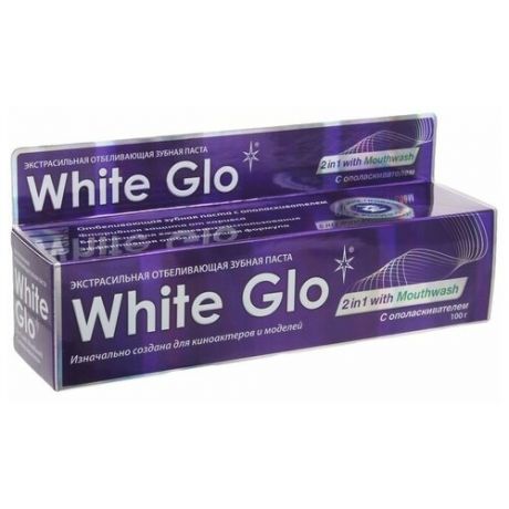 White glo Отбеливающая зубная паста White Glo "2 в 1", 100 г