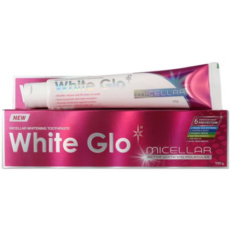 WHITE GLO зубная паста отбеливающая мицеллярная