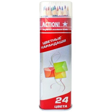 Action! Карандаши цветные 24 цвета (ACP303-24)