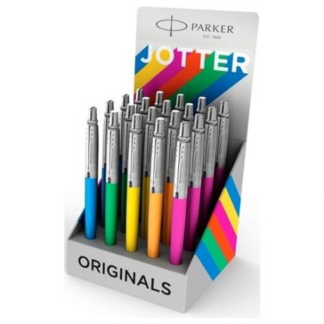 Ручка шариков. Parker Jotter Color (2075422) ассорти синие дисплей (20шт)