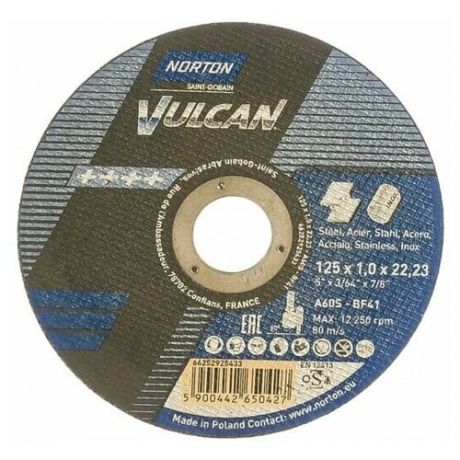 Отрезной диск по металлу NORTON VULCAN, толщина 1,0 мм, 5 шт