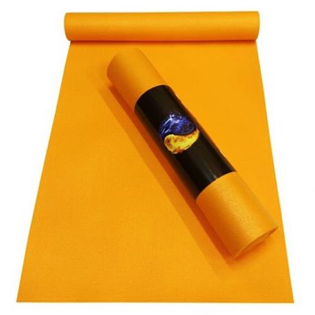 Коврик для йоги RamaYoga Yin-Yang Studio, 150х60х0.3 см оранжевый