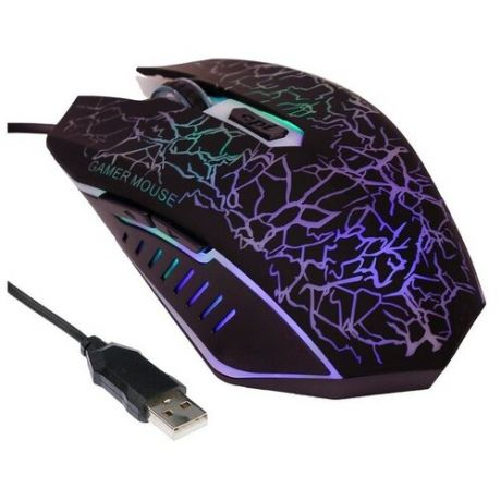 Мышь LuazON MB-2.9, игровая, оптическая, подсветка, покрытие soft-touch, 1.35 м