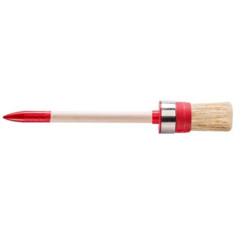 Кисть круглая 30 мм HARDY серия 02 смешанная щетина, длина щетины 47 мм деревянная ручка