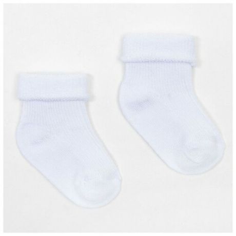 Носки детские, цвет белый, размер 6 (2 пара)