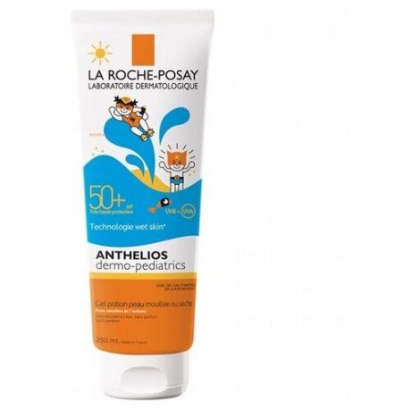 La Roche Posay Антгелиос Dermo-pediatrics Гель для лица и тела с технологией нанесения на влажную кожу SPF50+ 250мл