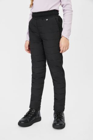 Baon Утеплённые брюки для девочки, дет., черный, 152-158
