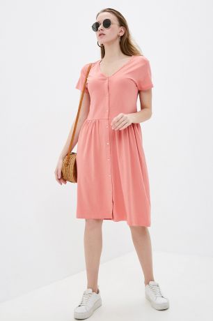 Baon Платье на пуговицах, жен., розовый, XL