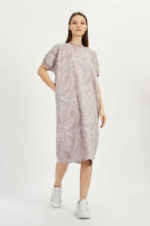 Baon Платье-футболка с принтом, жен., бежевый, XXL