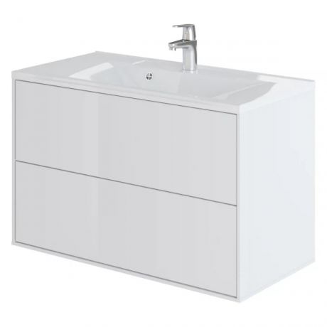тумба с раковиной подвесная итана mia 90 898х445х580