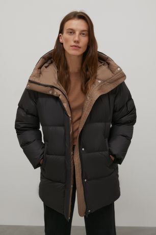 Finn-Flare Стеганое пуховое пальто с капюшоном