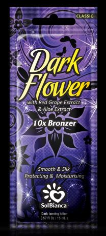 SolBianca Крем Dark Flower для Загара в Солярии с Экстрактами Винограда, Алоэ и Бронзаторами, 15 мл