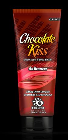 SolBianca Крем Chocolate Kiss для Загара в Солярии с Маслом Какао, Маслом Ши и Бронзаторами, 125 мл