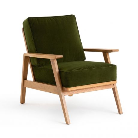 Кресло LaRedoute Кресло Винтажное Linna единый размер зеленый