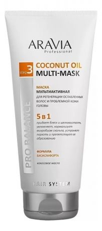 Мультиактивная маска для регенерации ослабленных волос и проблемной кожи головы 5 в 1 Pro Balance Coconut Oil Multi-Mask 200мл