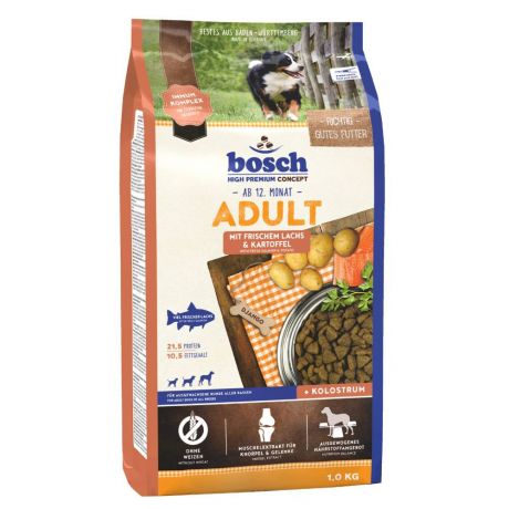 Корм для собак Bosch Adult лосось, картофель сух. 1кг