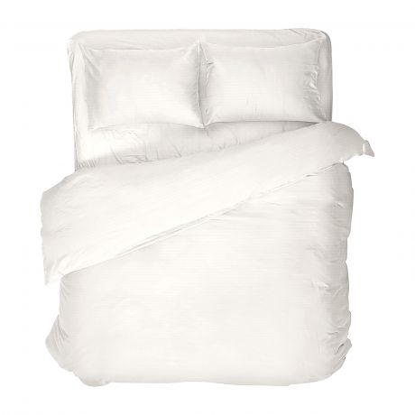 Комплект постельного белья Волшебная ночь Теплый белый, Евро, нав. 70х70 см, поплин