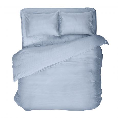 Комплект постельного белья Волшебная ночь Пудрово-голубой, 2-сп, нав. 50х70 см, поплин