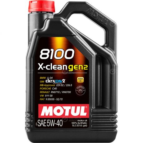 Motul Моторное масло Motul 8100 X-clean gen2 5W-40, 5 л